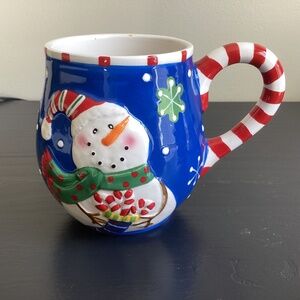 Holiday 16oz Snowman Christmas Ceramic Multi Colored Mug